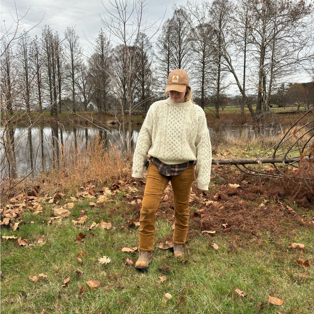 Dovetail Workwear Britt Thermal Fleece Lined Utility Pants Saddle Brown